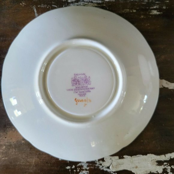 Paragon Double Warrant Pink Teacup and Saucer with Hand-Painted Pansies c1940s B - Picture 4 of 9
